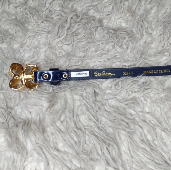 Lilly Pulitzer Skinny Blue Critter Belt Size XS/S - Picture 7 of 11